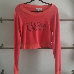 Wildfox Red Long Sleeve sweatshirt Tee